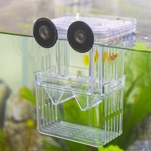 Senzeal Aquarium Fish Breeder Box Plastic Fish Isolation Breeding Box Hatching Incubator Box for Baby Fishes Shrimp Clownfish Guppy (Medium)