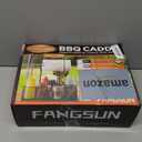 FANGSUN Grill Caddy, BBQ Caddy with Paper Towel Holder, Picnic Condiment Utensil Caddy for Outdoor Camping, Barbecue Accessories Storage Organizer for Griddle Grilling Tools, RV Patio Camper Must-Have