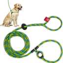 Harness Lead No Pull Dog Harness and Leash Set, Anti Pull Dog Harness, One-Piece Cushioned Rope Safely Prevents Escaping and Pulling (Medium/Large, Rainforest) (Rainforest (Olive/Lime/Turquoise))