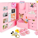 Baby Keepsake Box - Baby Memory Box - Baby Boy Girl Keepsake Box Tins Memory Box Pregnancy Baby Bubbs Storage Box Baby First Year Box Library Baby All-in-One Organizer