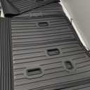 Floor Mats Cargo Mat with Backrest Mats for 2020-2025 Kia Telluride 7/8 Passenger Car Mats Accessories, All Weather TPE Protectors Cargo Liner Seat Back Covers(Floor Mats+2-in-1 Cargo Mat)