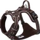 TRUE LOVE Dog Harness No Pull Nylon Reflective Pet Harness Adjustable Comfortable Control Step-in Brilliant Colors Truelove TLH56512 (Brown, M)
