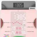 Ovutek Smart Scale for Body Weight, Professional Bathroom Digital Weighing Scale with BMI, Body Fat, Muscle Mass, Accurate Bluetooth Home User Health Equipment Sync Apps - Pink