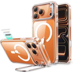 ESR for iPhone 17 Pro Max Case with Stash Stand, Camera Control Cover Compatible with MagSafe, Military-Grade Drop Protection for iPhone 17 Pro Max Phone Case, Scratch-Resistant Back Cover, Clear