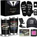 Birthday Gifts for Mens Him Who Have Everything, Unique Birthday Gift Baskets for Men Dad Husband Brother Boyfriend, Funny Grandpa Uncle Father Presents Man Black Thank you Gifts Ideas