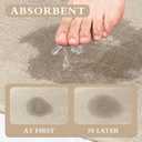 YIHOUSE Beige Bathroom Rug Sets 4 Piece, Absorbent Bath Mat for Bathroom Non Slip Washable, Bathroom Mat Quick Dry, Thin Bath Rug Set for Toilet and Floor