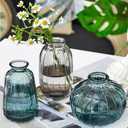 Bud Vase Set of 3, Small Vases for Flowers, Vintage Glass Vases for Centerpieces, Decorative Rustic Flower Vases Hydroponic Vase for Wedding, Events, Home Decor, Office Table Flower Dcor (pink)