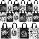 Estune 24 Pcs Volleyball Gift Bags Non Woven with Handles Reusable Sport Themed Party Favor Volleyball Treat Bags Goodie Candy for Birthday Party Decor Black and White