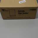 EHWINE 12 Pack Acrylic Sign Holder 8.5 x 11, Double Sided Gold Picture Frame Stand up Table Top Sign Holders, Clear Display Stand Menu Flyer Holder for Wedding Party (Provide Non-slip Mats)