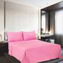 4 Piece Bed Sheet Set (Queen,Peach Pink) 1 Flat Sheet,1 Fitted Sheet and 2 Pillow Cases,Brushed Microfiber Luxury Bedding with Deep Pockets