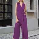 SheKiss Sexy Backless Summer Jumpsuits Casual Purple (Purple), L Size