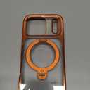 CASEKOO Cosmic Orange Glossy Designed for iPhone 17 Pro Case [360 Spin Magnetic Stand] [Fit for MagSafe][17FT Military Protection] Slim Polished for iPhone 17 Pro Case with Stand 6.3'', Cosmic Orange