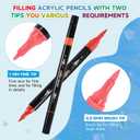 Acrylic Paint Markers,30 Colors Dual Tip Paint Pens for Wood, Canvas, Stone, Rock Painting, Glass, Ceramic Surfaces, DIY Crafts Making Art Supplies