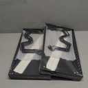 AmoiChic Pull Out Cabinet Organizer for Pots and Pans, Black Storage Rack with 8 Adjustable Dividers, Kitchen Countertop Lid Holder for Pot Lid, Bakeware, Dishes Storage, 2 Pack