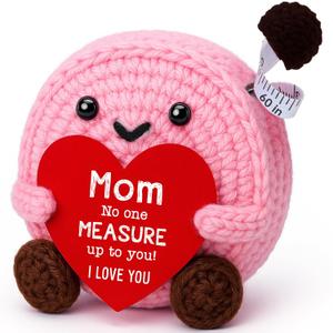 Mothers Day Mom Gifts from Daughter Son, Mother's Day Mom Birthday I Love You Gift for New Mom Bonusmom Stepmom Mother in Law Mum Presents, Handmade Crochet 60 in Body Measure Tape Retractable
