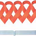 5pcs Orange Ribbon Awareness Yard Signs with Metal Stakes 14" Ribbon Health Awareness Lawn Stakes Waterproof Patio Sign for Outdoor Garden Decorations