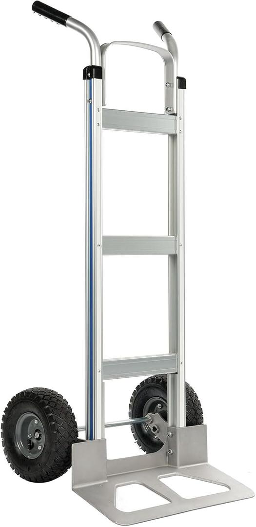 Hand Truck Heavy Duty, Hand Truck Dolly 400lbs Capacity, Dolly Cart with Pneumatic Tire for Moving Home, Workshop, Office (400LB)