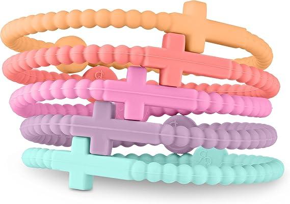 Ryan & Rose Jesus Bracelets - Cross Silicone Bracelet, Vibe