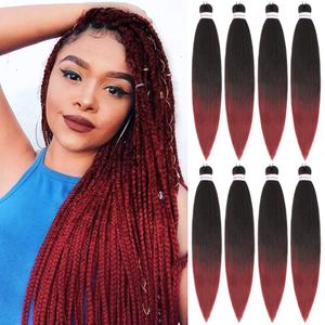 Alrence Pre Stretched Braiding Hair Long Braid 30 Inch 8 Packs Professional Braiding Hair Extensions Synthetic Crochet Twist Braids (30 Inch,T1B/Bug)
