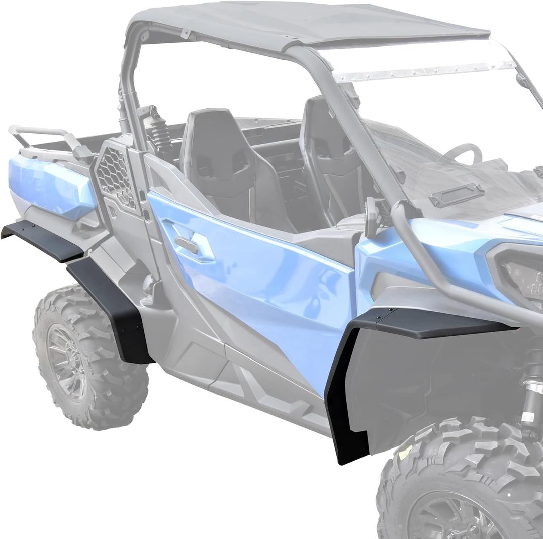 Full Coverage Fender Flares or Can Am Commander 700 1000R MAX 2021-2025 Accessories, XXL Front & Rear Widened Fenders Extended Mud Flaps Guards Replace #715006814