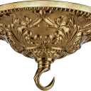 7.87'' Brass Canopy for Chandelier Pendant Light, Gold Rustic Mounting Plate Kit for Hanging Ceiling Lights