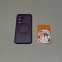 CANSHN Designed for Samsung Galaxy S24 Case [Full Camera Protection] [Compatible with MagSafe] Translucent Matte Shockproof Protective Phone Cover 6.2 Inch - Deep Purple