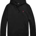 POLO RALPH LAUREN Mens Classic Fit Soft Touch Long-Sleeve Tee (Medium, Hooded Polo Black)