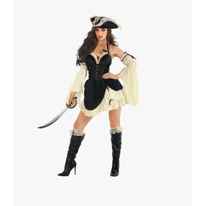 Morph Womens Pirate Costume Adult Pirate Dress Womens Pirates Outfit for Halloween Ladies Costume L