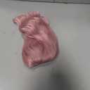 BERON 14 Inches Pink Wig for Women Girls Short Curly Synthetic Wig with Bangs Lovely Pink