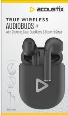 ACOUSTIX- TRUE WIRELESS EARBUDS -BK