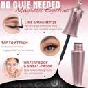Magnetic Eyelashes with Eyeliner Natural Look Magnetic Lashes with Applicator No Glue Needed Cat Eye Lash Wispy Magnet Lash 5 Pairs with Magnet Eyeliner