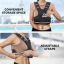 HEETA Adjustable Weighted Vest for Women Men, 4-10lbs/10-18lbs/20-32lbs Body Weight Vest Exercise Set with 6 Ironsand Weights & Reflective Strips for Walking Running Workout Cardio Strength Training