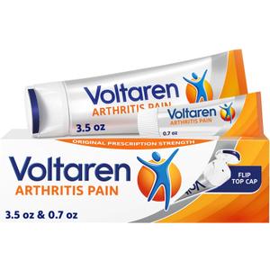 Voltaren Arthritis Pain Gel for Powerful Topical Arthritis Pain Relief with Diclofenac - NEW Easy Open Cap - 100 g Tube And 20 g Travel Size Tube (2 Piece Set)