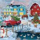 Christmas Puzzle for Adults 500 Pieces - Christmas Farm,Fun and Challenging Family Game Great Gift Idea Jigsaw Puzzle