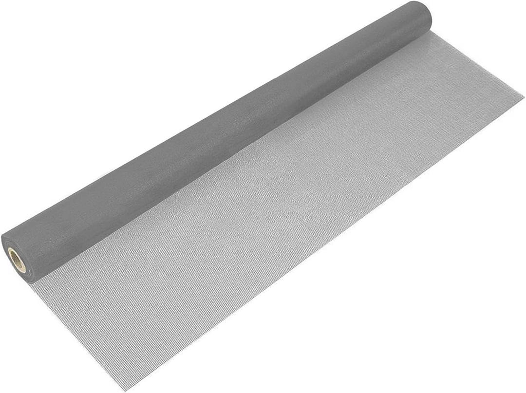 NeatiEase Window Screen Roll, 36"x100' Adjustable Flexible Fiberglass Screen Door Mesh - DIY Replacement Kit for Patio Porch Door Windows and Sliding Screen Doors(Gray)