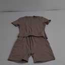 Trendy Queen Womens 2 Piece Workout Sets Short Matching Lounge Sets Summer Clothes Going Out Gym Outfits, Coffee Color ,S