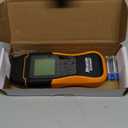 Mecurate Digital Pin Type Wood Moisture Meter with 3 Colored Indicators, Moisture Detector 2 Mode 8 Calibration Large Backlit for Wood, Wall, Firewall (Orange)