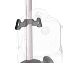 Backpack Trolley, Wheeled Cart Aluminum Alloy, Folding Trolley Cart for Schoolbag, 6 Wheels Luggage Cart
