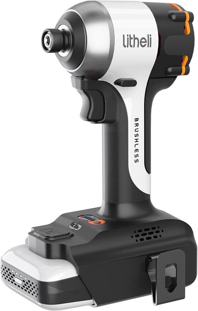 Litheli 20V Cordless Impact Driver Kit, 2035 in-lbs Max Torque, 1/4 in. Hex Power Drill/Driver with Battery