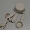 Kitchen Tools Measuring Spoons cups Set colorful handle Teaspoon Coffee Sugar Scoop Cake Baking Cooking Gadgets, Beige