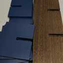 Weysat Tic Tac Toe Toilet Paper Holder Stand Bathroom Wall Decor Rustic Wooden Hanging Storage Freestanding Wall Mounted Shelves Decor for Toilet Tissue Farmhouse (Brown, Blue)