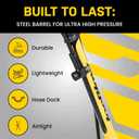 Topeak JoeBlow Sport III High-Pressure Bike Floor Pump 160 PSI, Durable Steel Barrel, 3 Analog Gauge, TwinHead DX5 Pump Head, Long Hose, Ergonomic Handle, Fits Presta, Schrader, & Dunlop Valves