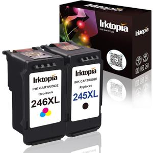 Inktopia Combo Compatible Ink Cartridge Replacement for Canon PG 245XL CL 246XL 245 XL 246 XL PG-243 CL-244 (1 Black 1 Color) Used in PIXMA iP2820 MG2420 MG2520 MG2922 MG2924 Printer