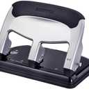 Bostitch Office EZ Squeeze Heavy Duty 3 Hole Punch, 40-Sheet Capacity, Use Less Force, Perfect for Home Office School Supplies, Sleek Design, Silver