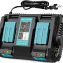 TeenPower 18V Rapid Charger Replacement for Makita Battery Charger 18V Station 2Ports