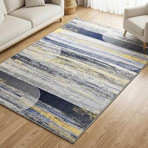 Muddy Mat® Horizon 6ft x 9ft Washable Muddy Carpet for Living Room, Bedroom & Dining Room – Modern Soft Low Pile Non Slip Carpet – Pet Friendly Waterproof Foldable Area Rugs for Home