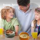 Odense Cereal & Soup Bowls (Set of 4) - Ceramic Bowls for Kitchen- For Cereal, Soup, Salad, Porridge - Modern & Minimal, Wide Round & Stackable - Microwave & Dishwasher Safe (Vanilla Cream)