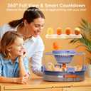 Automatic Egg Incubators for Hatching Eggs, 12 Egg Incubator with Automatic Egg Turning and Humidity Control, Egg Candler, 360 Viewing, Chicken Incubators for Hatching Chick, Duck, Quail, Goose Eggs