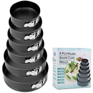 RHQQ Springform Cake Pan, Cake Pan with 6 Different Size (7,8,9,10,11,12 inch), Cake Molds for Baking with Removable Bottom, Non-Stick Bakeware for Effortless Baking and Easy Release (6)
