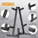 Weight Plate Rack, Bongkim Weight Tree and Weight Rack for Plates, Weight Holder for 2 inch Olympic Weight Plate, Weight Plate Storage for Home Gym